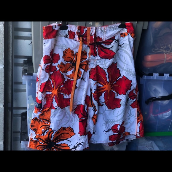 Hawaii Men’s Floral Swim Trunk Short Size 36 - Picture 11 of 15